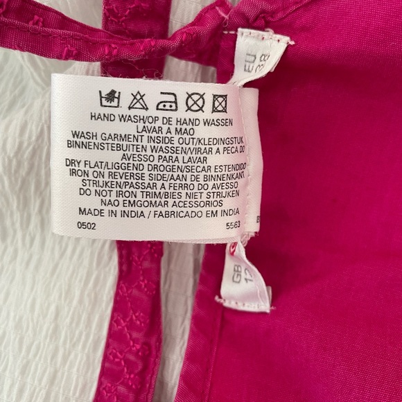 Miss Selfridge Pink Embroidered Halterneck Tie Back Top - Picture 6 of 6